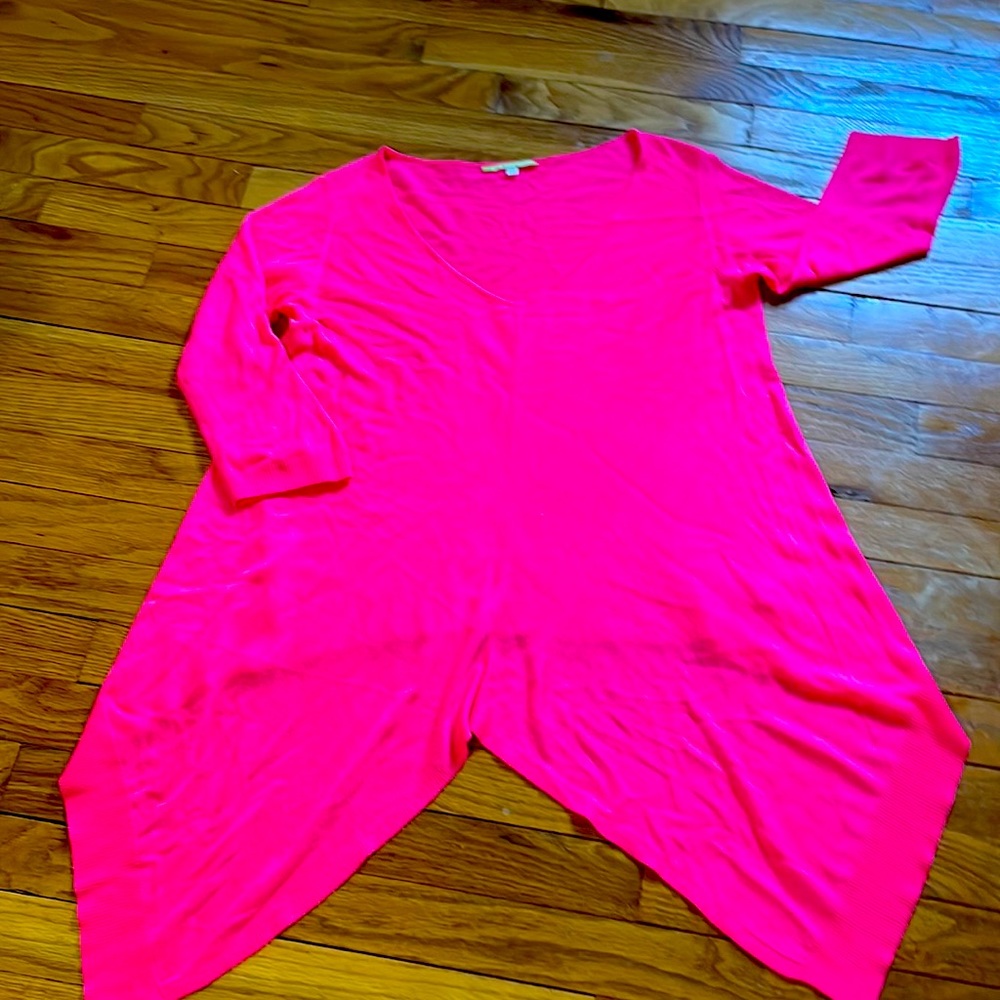 Spring Pink light sweater, longer in front than  the back!